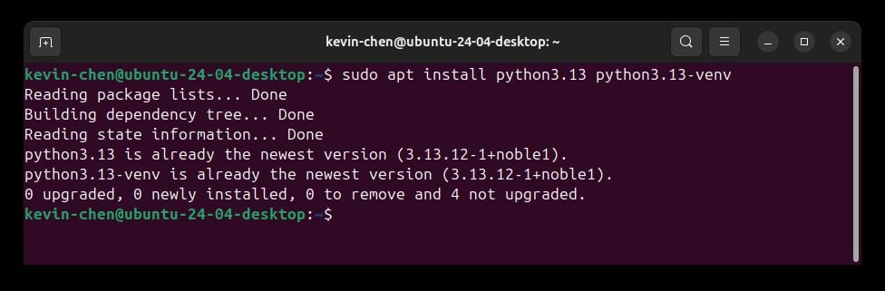 Specific Python version