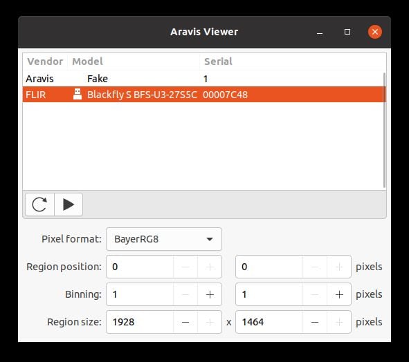 Aravis viewer gui